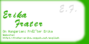 erika frater business card